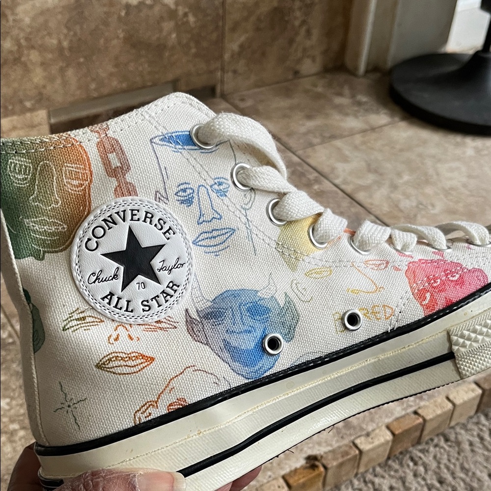 Converse Chuck 70 Artist Series Multicolor High-Top Sneakers Men’s 8, Women’s 10 - Picture 7 of 8